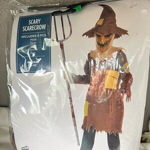 Kids Costume 8-10 scarecrow Scary Scarecrow Kids Costume - Brown and Yellow